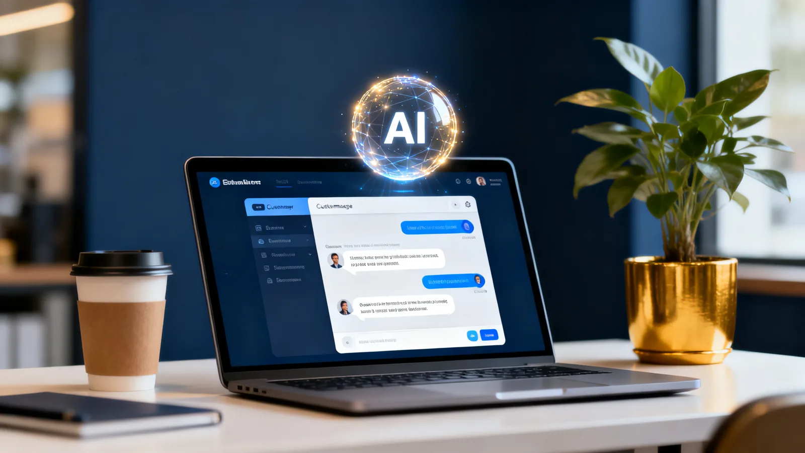 Illustration representing what can ai actually do with customer messages?