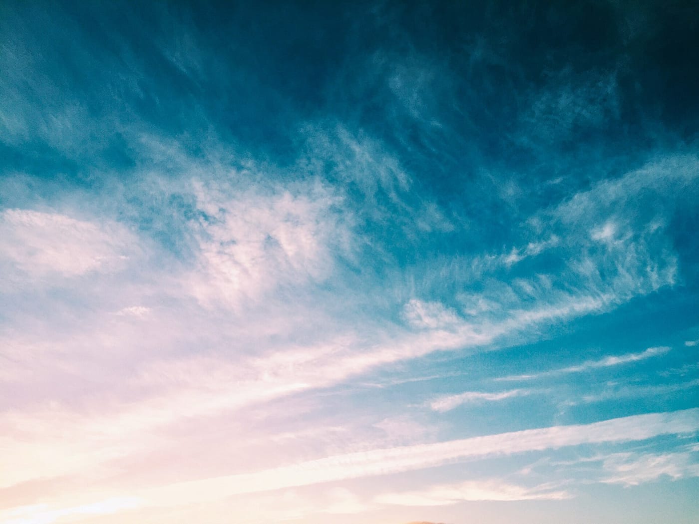blue sky, the blue of a sky
