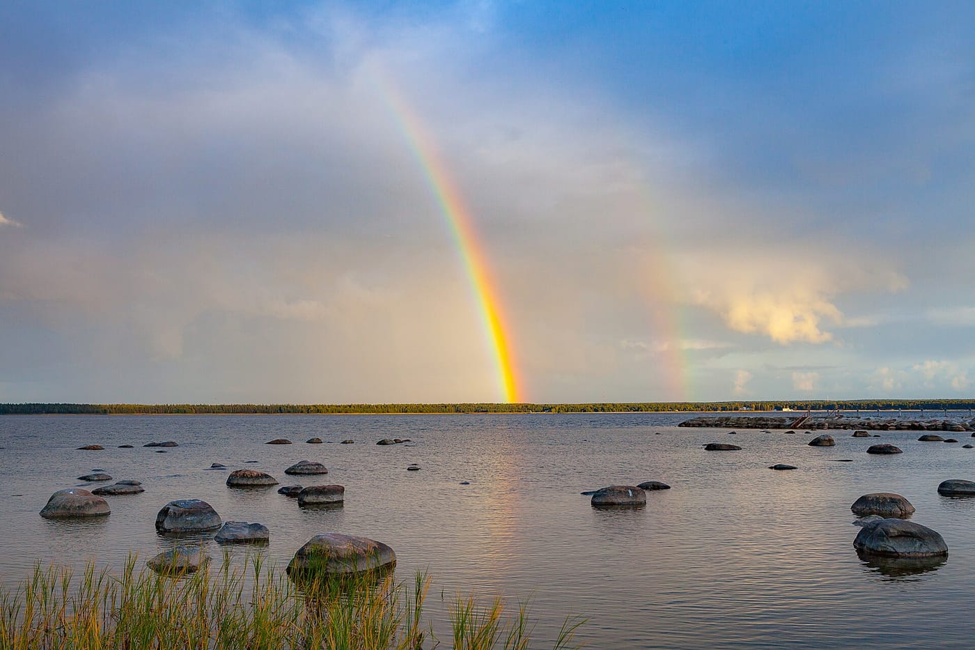 A rainbow over the sea