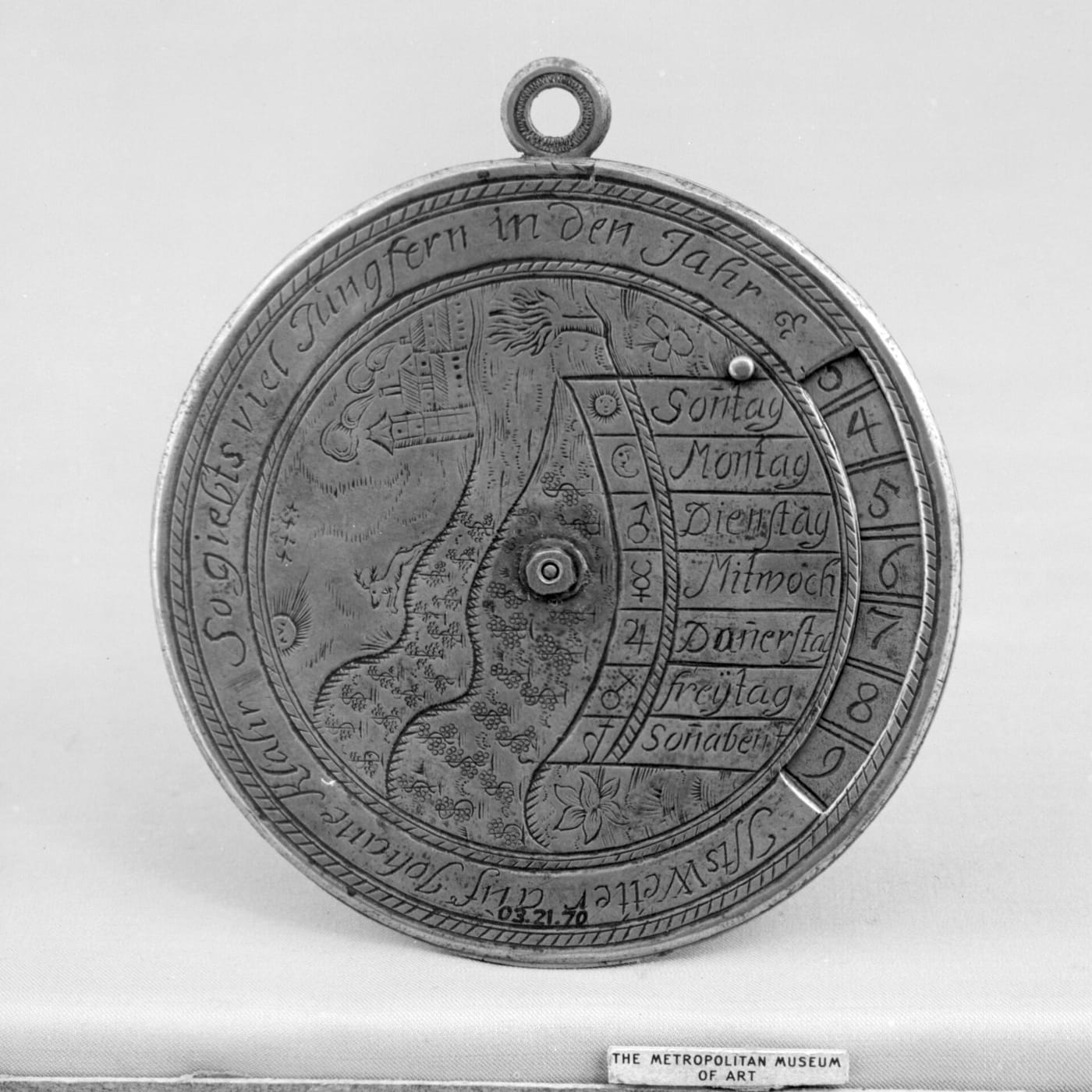 German perpetual calendar month