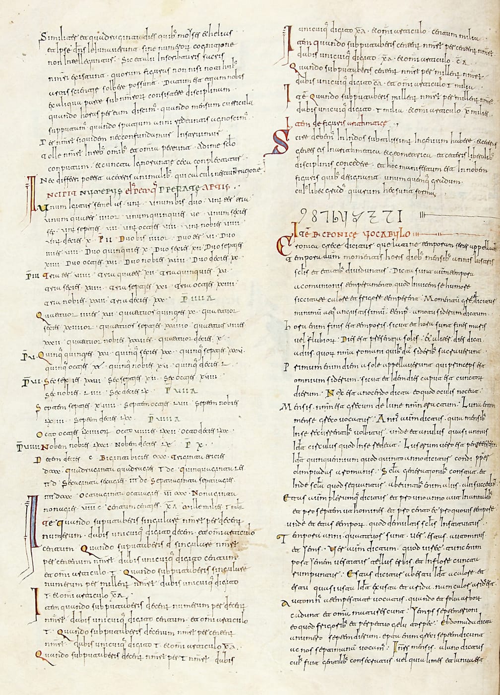 Codex Vigilanus, 976, the first Hindu-Arabic numerals in a European book