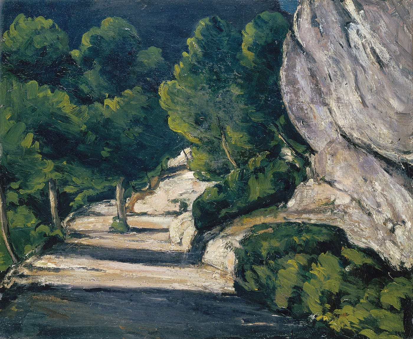 Road with Trees in Rocky Mountains (Cézanne painting), the main road you're traveling this lifetime ... the terrain