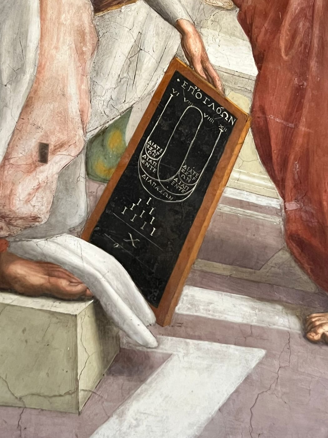 Pythagoras with his tablet, detail of Raphael's School of Athens