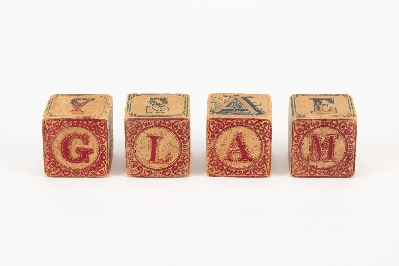 Wooden alphabet blocks