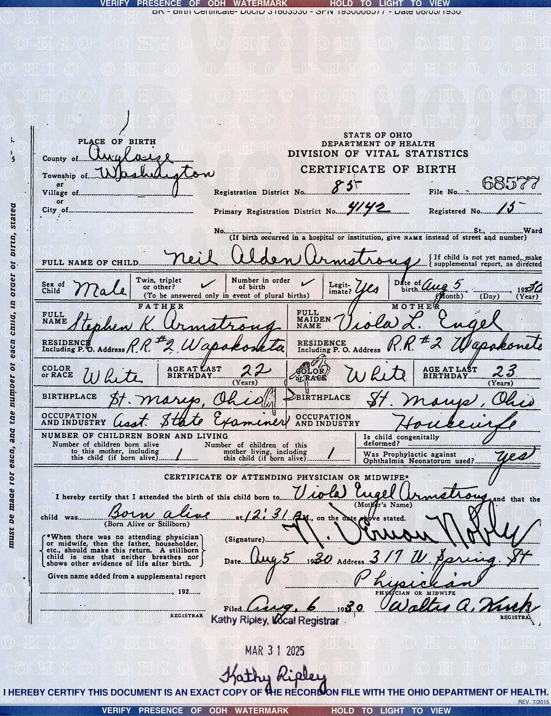 birth certificate, your birth certificate