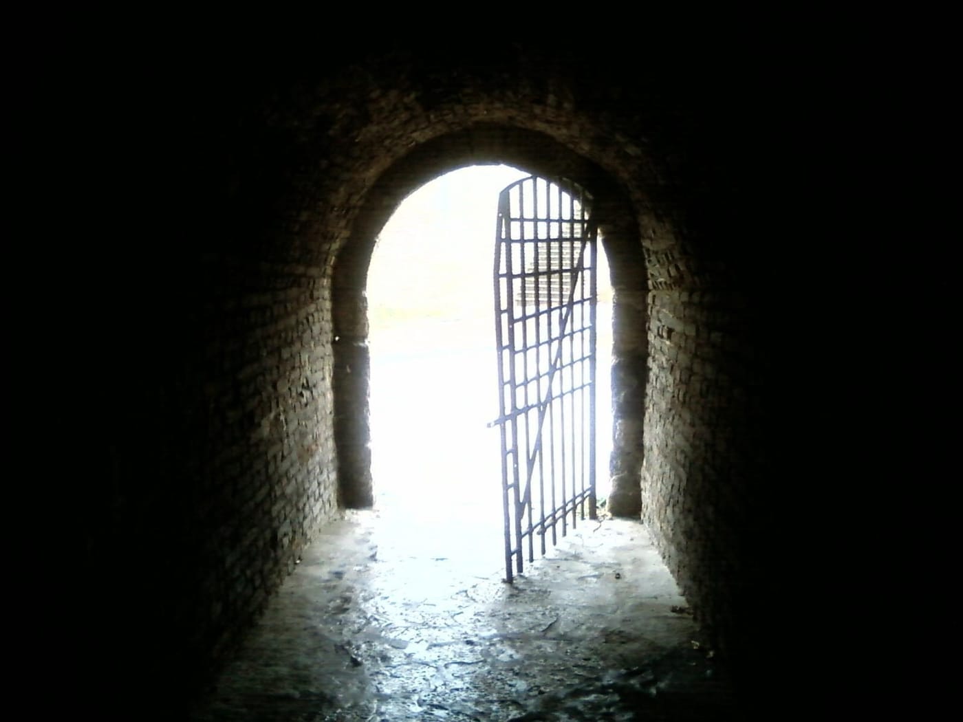 Light through an open door