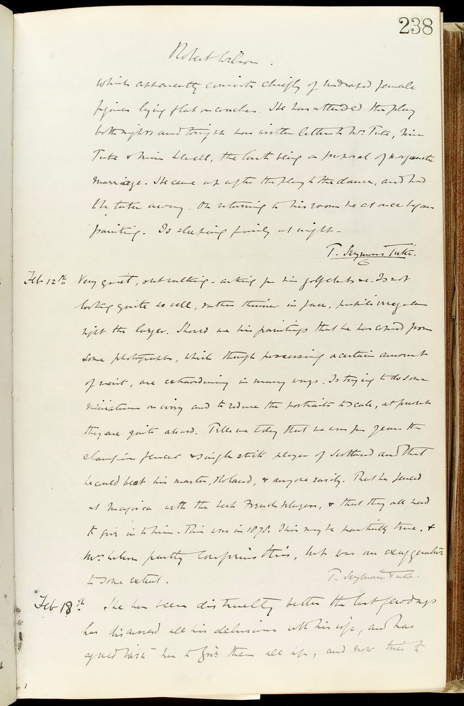 A 19th century medical case history