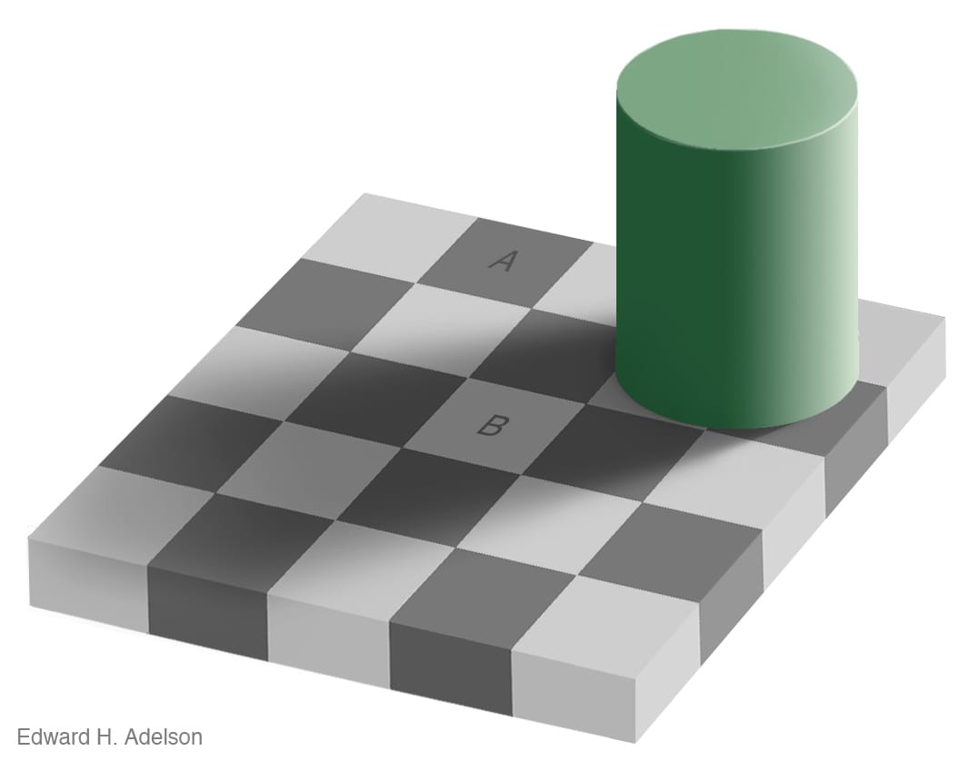 Adelson's checker shadow illusion