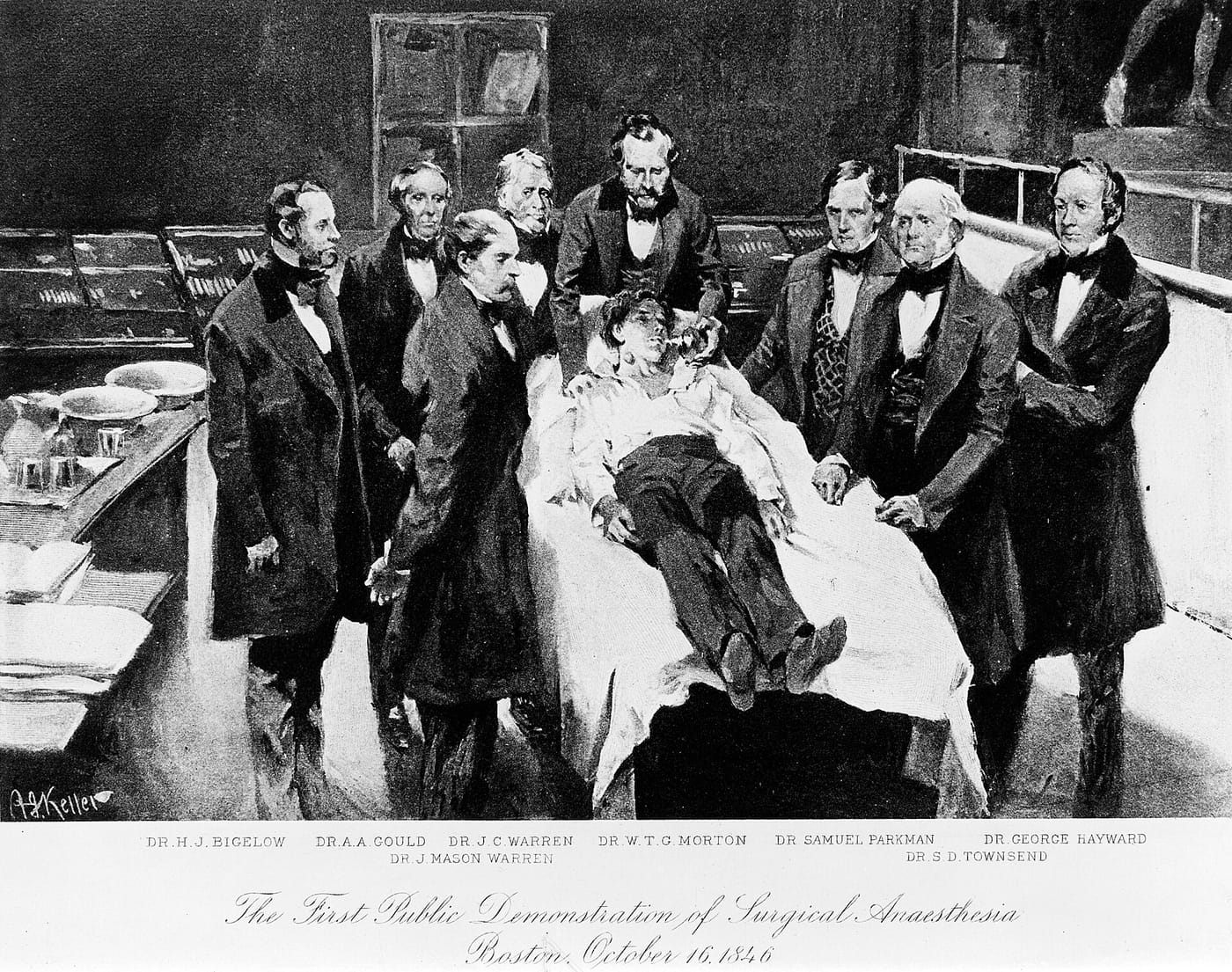 First demonstration of surgical anaesthesia, 16 October 1846, general anesthesia ... so surgery can happen without you suffer