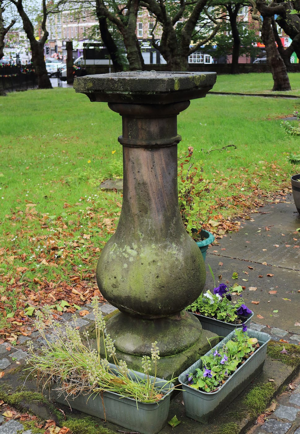 A churchyard sundial
